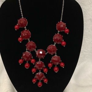 Dark red/red two tone bubble necklace